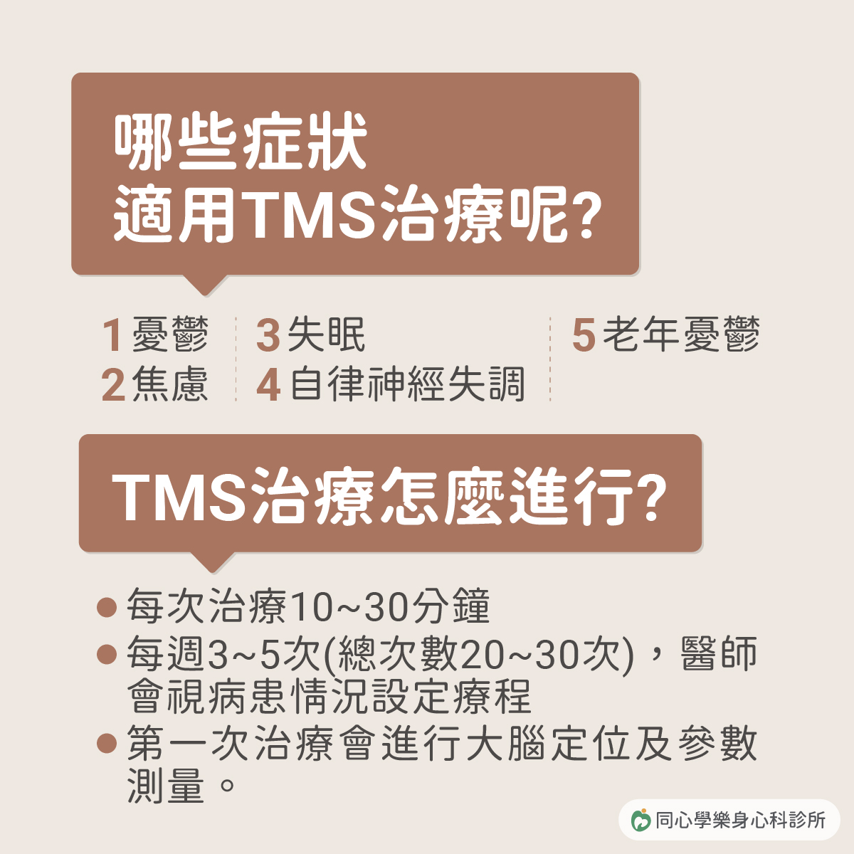 同心學樂身心科診所,土城身心科,心理諮商,黃苑婷醫師,TMS