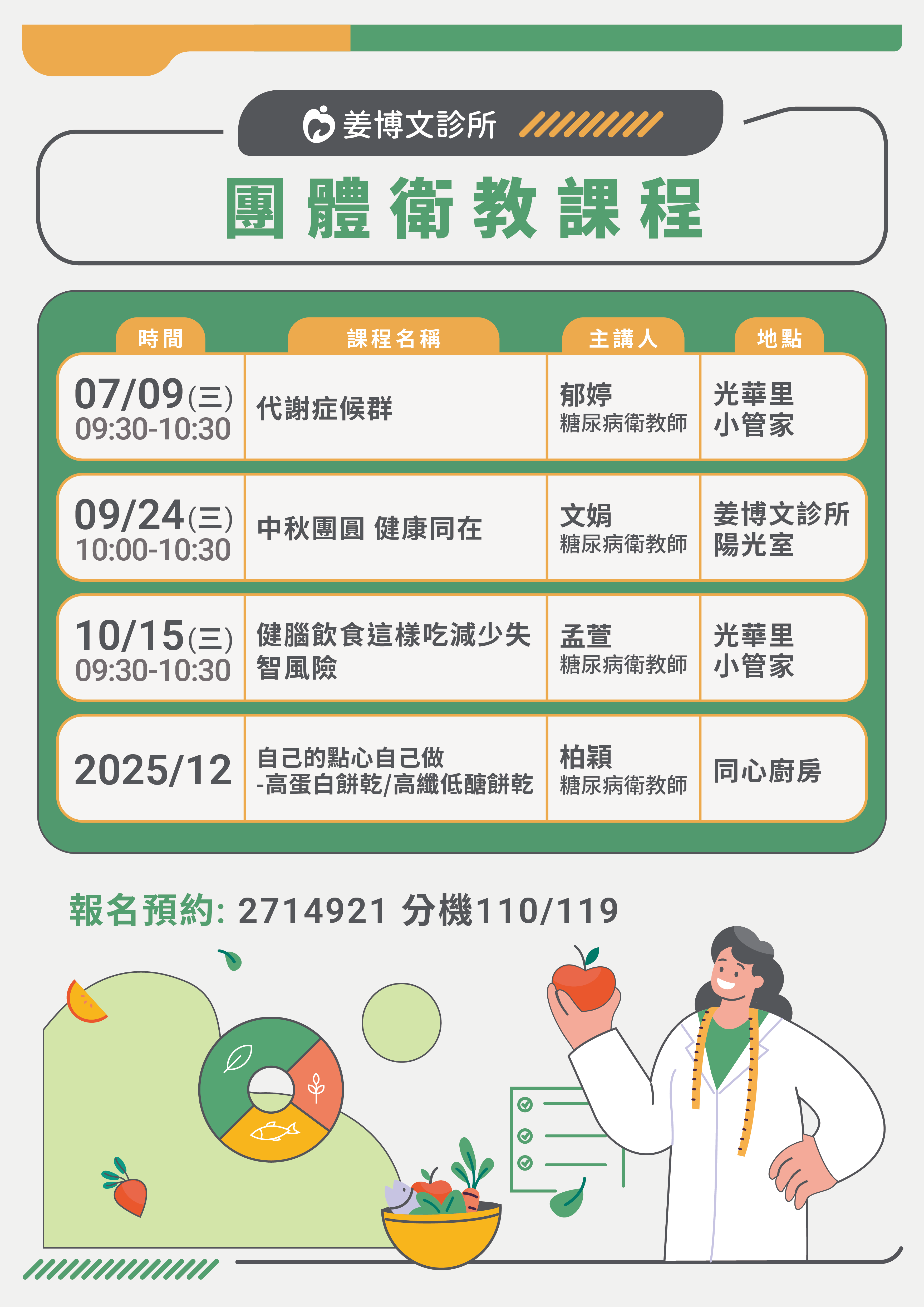營養師,衛教師,桃園楊梅,營養師講座,衛教講座