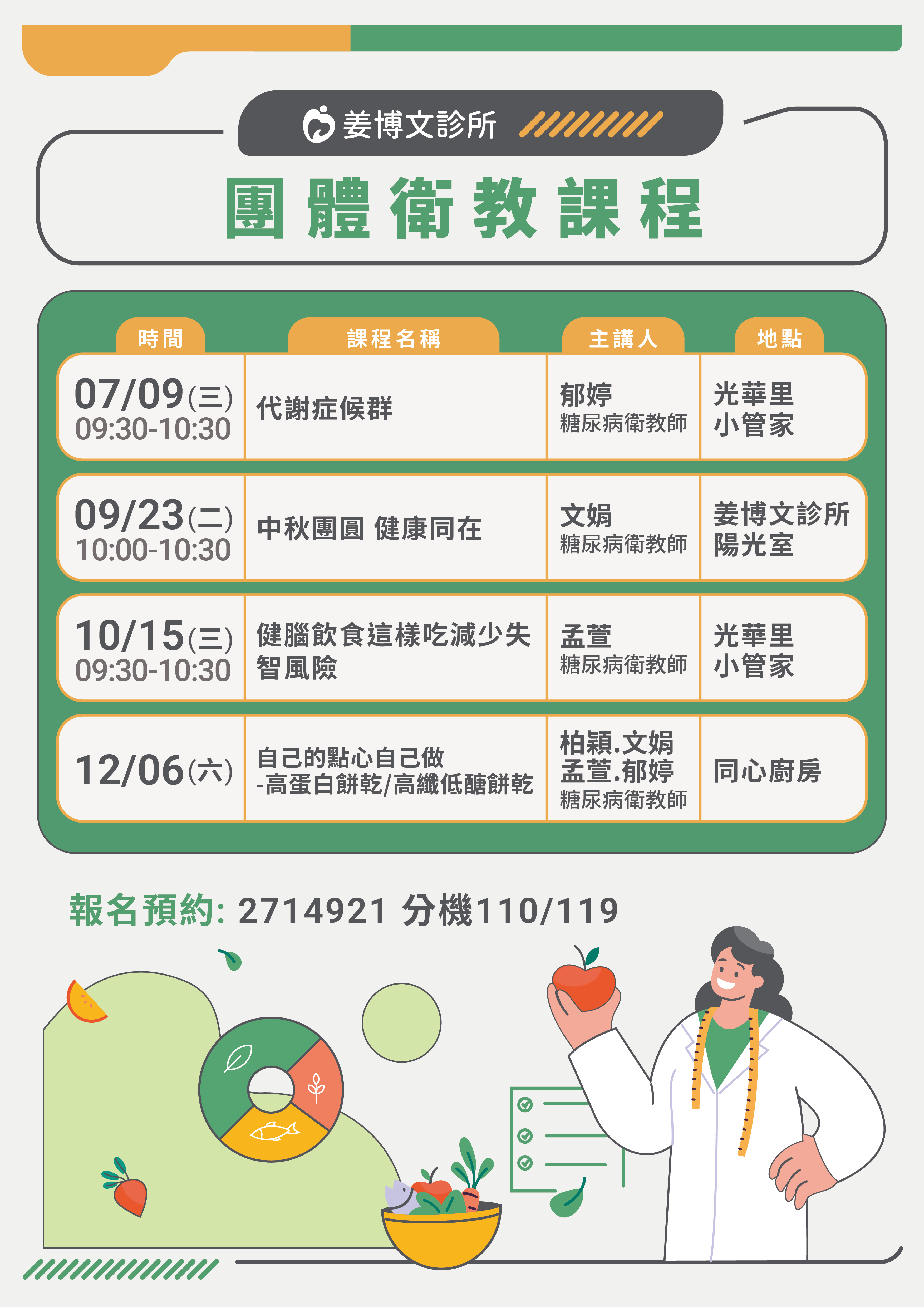 營養師,衛教師,桃園楊梅,營養師講座,衛教講座